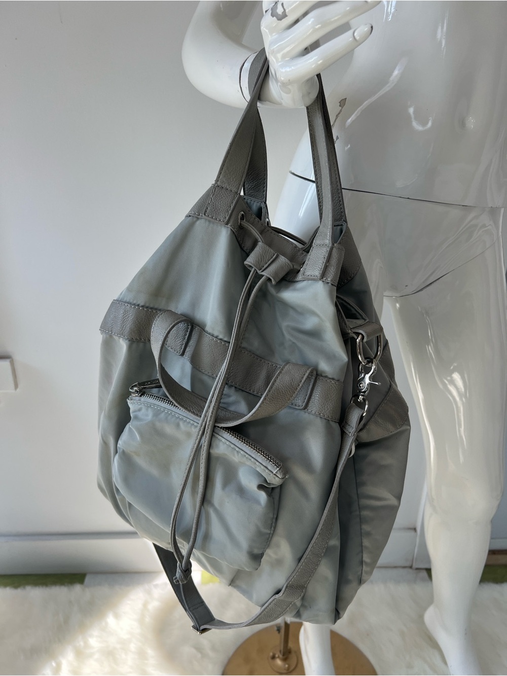 Hobo Drawstring Tote Bag , crossbody laptop bag ,one day travel